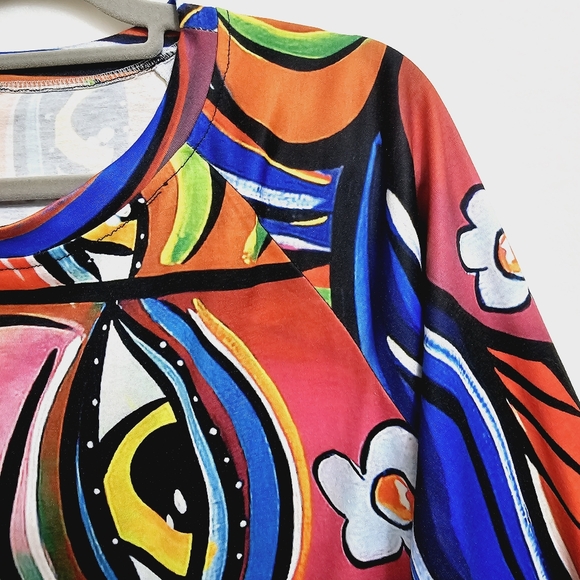 Colorful Graphics Long Sleeves Tee Shirt, Size 3X - Picture 8 of 14